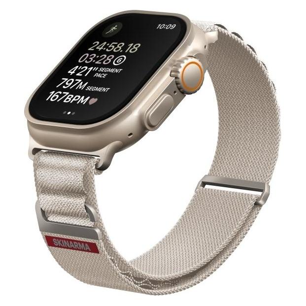 Skinarma Band Kobu Apple Watch Ultra 49/45/44mm ivory (Plastic, Titanium) (8886461243048)