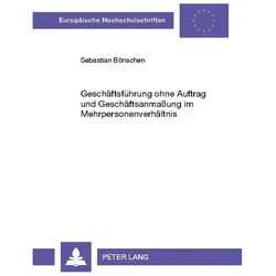 Bönschen:Geschäftsführung ohne Auftrag, Fachbücher von Sebastian Bönschen