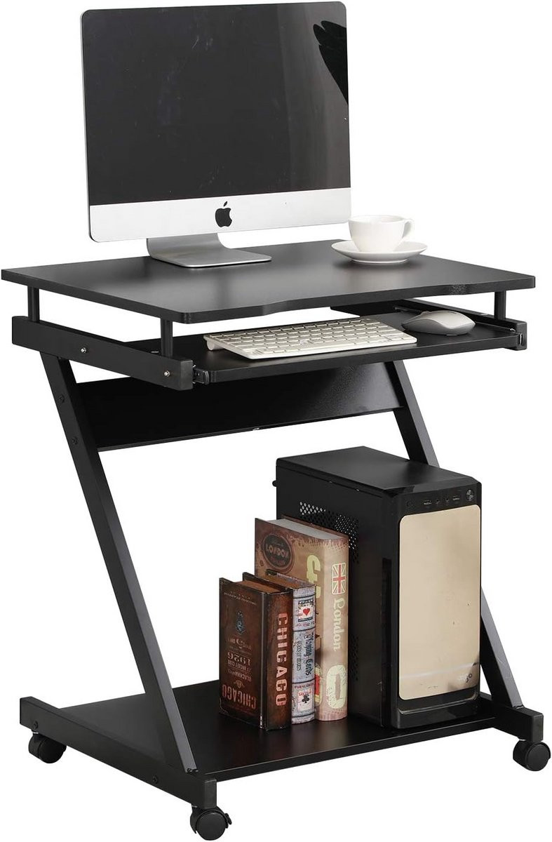 Laptop bureau met wielen voor thuis en kantoor