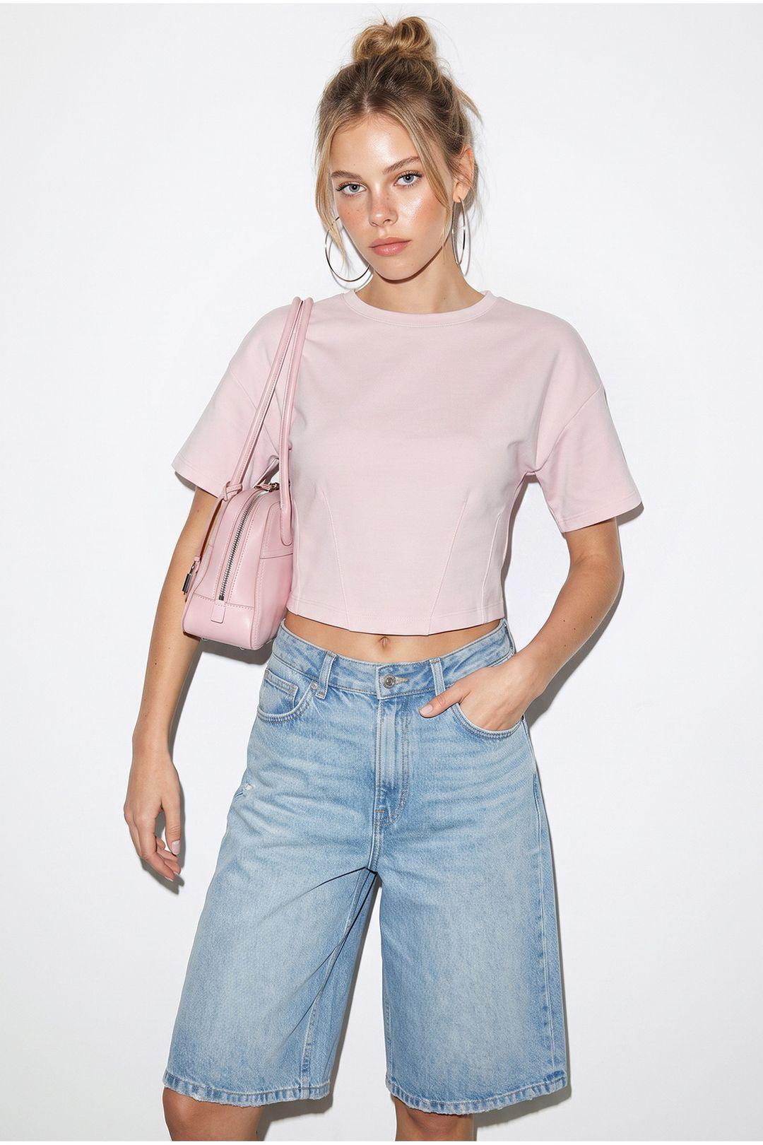 Baumwollbluse mit Elasthan