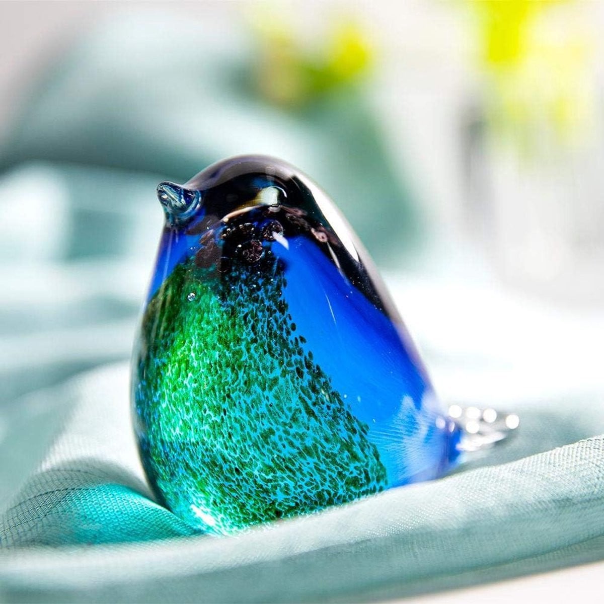 Handgeblazen uniek glazen vogel figuur voor huisdecoratie GS1829800