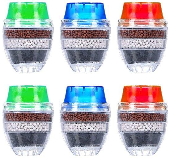 Multicolor waterfilter met actieve kool voor keuken en badkamer