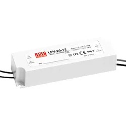 MW LPV-20-12 - LED-Trafo, 20 W, 12 V DC, 1670 mA