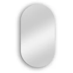 OLIVIA LED-umkehrbarer ovaler Badezimmerspiegel mit Hintergrundbeleuchtung 50x90, hergestellt in Italien