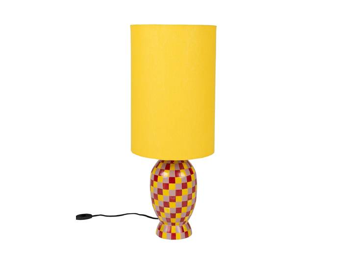 Grosse Design Tischlampe „Don't Be Afraid of Colour“ Gelb Bold Monkey