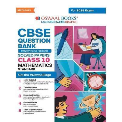 Oswaal CBSE Question Bank Class 10 Mathematics (Standard), Chapterwise and Topicwise Solved Papers For Board Exams 2025, Taschenbuch von Oswaal