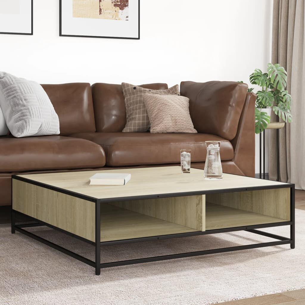 Latitude Run Coffee Table with Storage Sonoma Oak 30" H x 100" L x 100" W