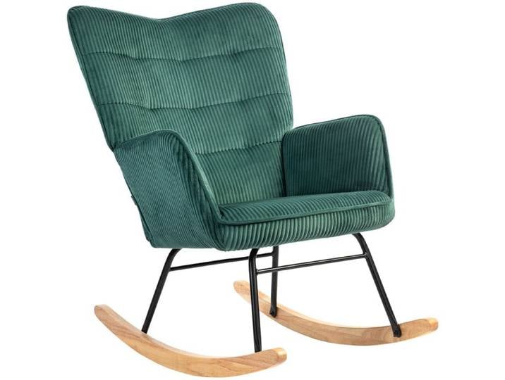 Chaise à balançoire Fauteuil à balançoir avec cordoptique Accoudoir Fauteuil avec poêle en bois Fauteuil relax pour salon