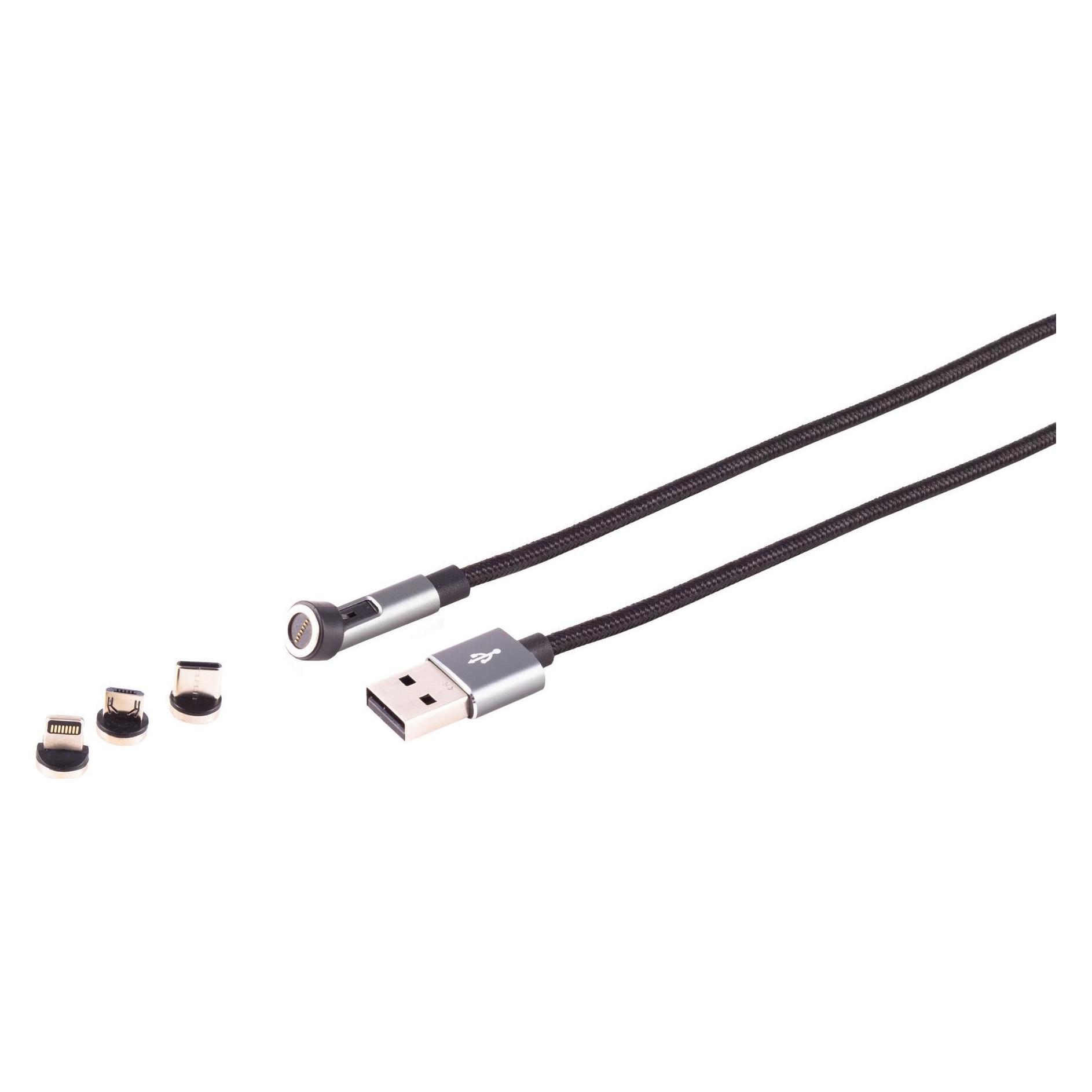 Shiverpeaks S/CONN maximum connectivity Universal--USB-A Magnetkabel, 3in1, 540°, 7-Pin, weiss, 1,0m (1 m) (14-19010)