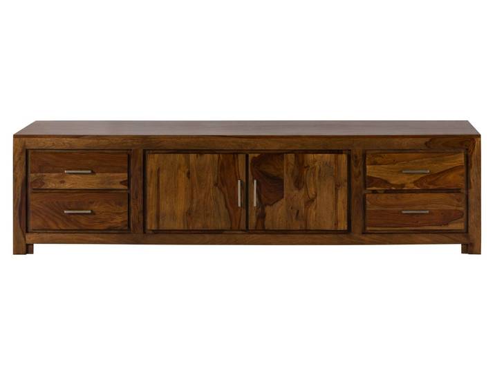 TV-Board Sheesham 220x50x56 braun lackiert METRO LIFE #140