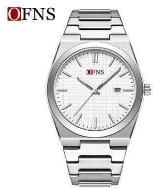 Uplift Essentials Business Quartz Watch Waterproof Luminous Single Calendar Fashion Timepiece silver