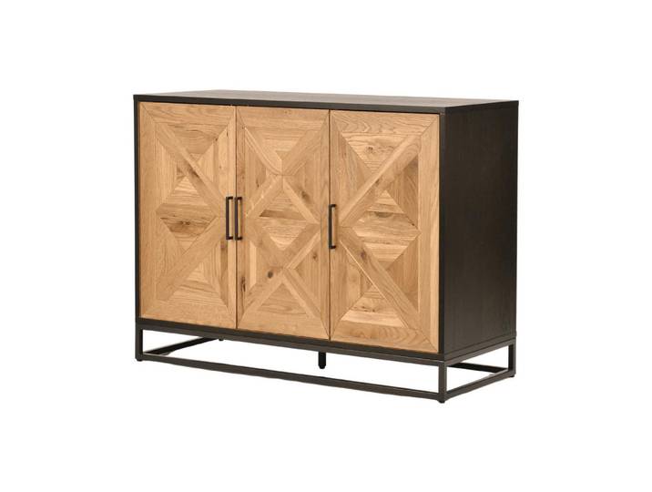 Furnlux Sideboard Indus Beige 118x46x87 cm, Holz, 118x87x46 cm, Kleinmöbel, Kommoden, Sideboards