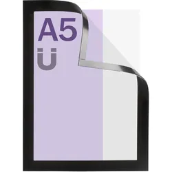 Magnetrahmen A5, magnetisch schwarz, Hart-PVC