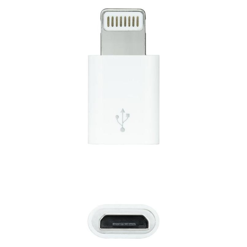 Nanocable 10.10.4100 Kabeladapter Lightning Micro USB Weiss (10.10.4100)
