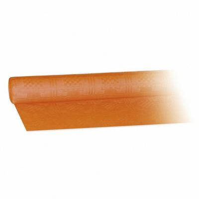 1x Damasttischdecke Tischtuch aus Papier gerollt 1,20m x 8m terrakotta