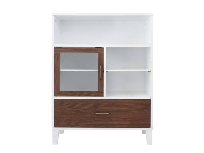 Meuble bas de rangement salle de bain Teamson Home blanc/brun 66 X 33 X 87