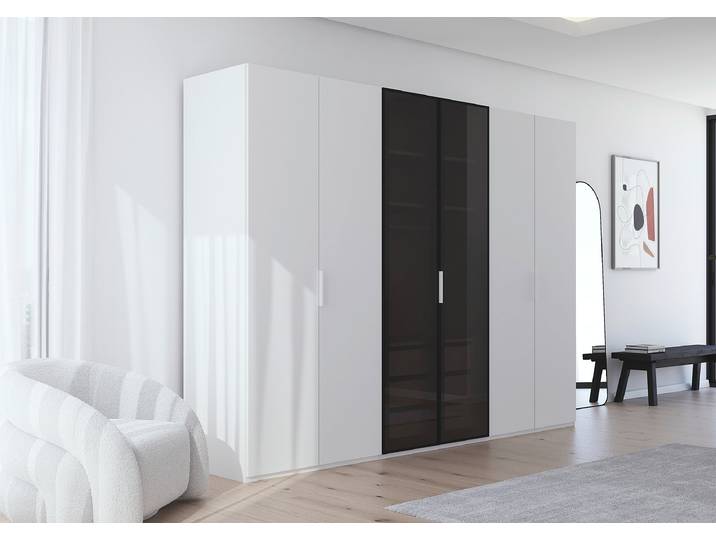 Drehtürenschrank Ricco 301 x 223cm Weiß/Alpinweiß Comfort