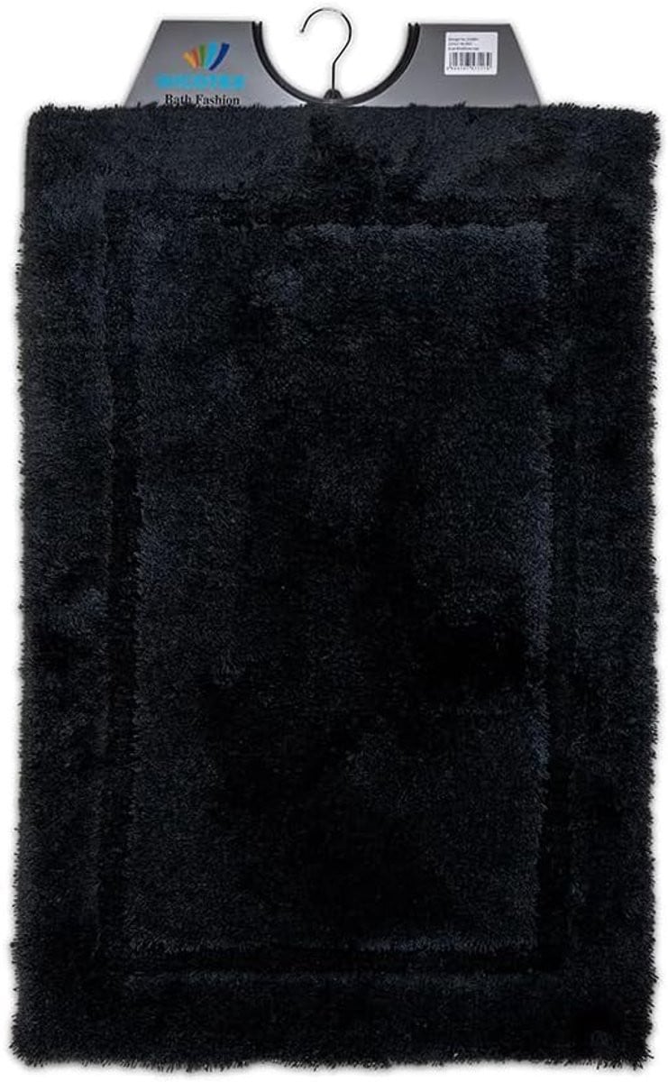 Zwarte antislip badmat voor senioren - 60 x 90 cm