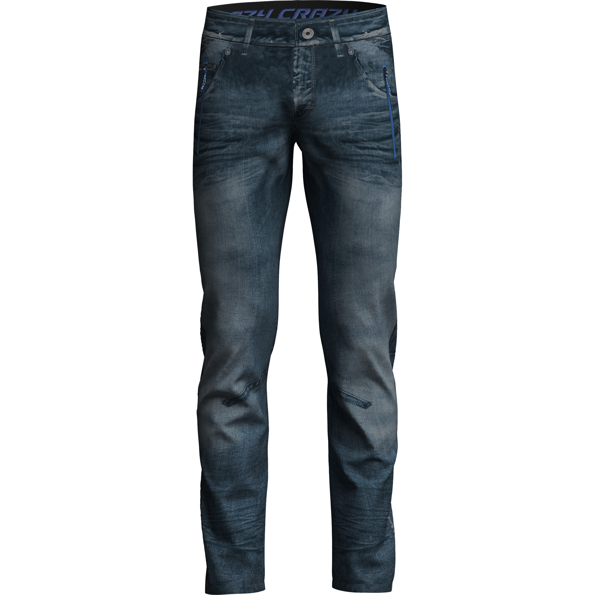 Crazy Super Hose Herren Softshellhose blau Größe S Trekking Windabweisend Wasserabweisend