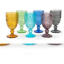 Excelsa Set Von 6 Gläser Country Flower Glas 35 Cl Bunt