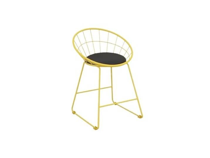 Bvn5kQ3dy Barstühle Kleiner Barstuhl aus Eisen for die Küche, Bar, den Milchteeladen(Yellow)