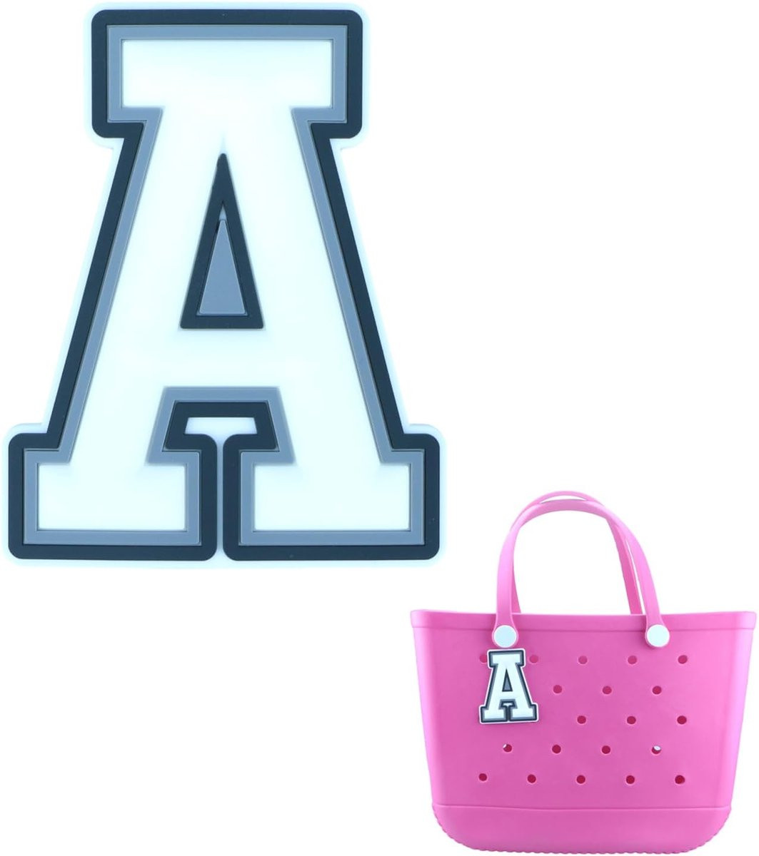 Decoratieve Letter Bedels voor Strandtas en Tote - Gepersonaliseerde Initialen