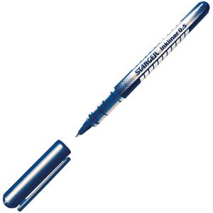 Stanger Tintenroller Inkliner 0.5, Gehäuse blau/silber, 0.5mm, Schreibfarbe blau