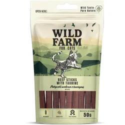 WILD FARM Taurin-Sticks 50g Katzenleckerli