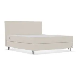 BRUNO Boxspringbett Premium 140x200cm in Beige | Matratzen-Härtegrad: Links H2 / Rechts H3 | mehrfach ausgezeichnet in Design & Qualität