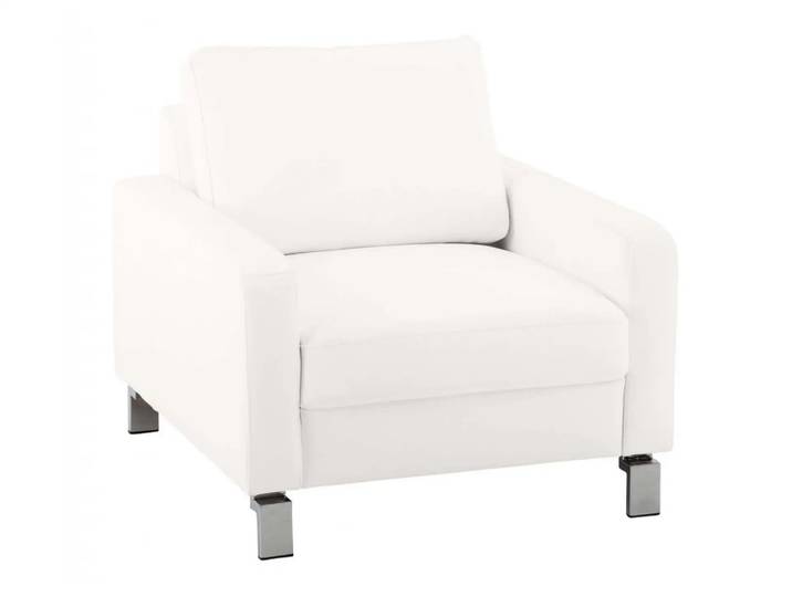 Sessel Interims Basic Candy / Farbe: Bianco / Material: Leder Basic