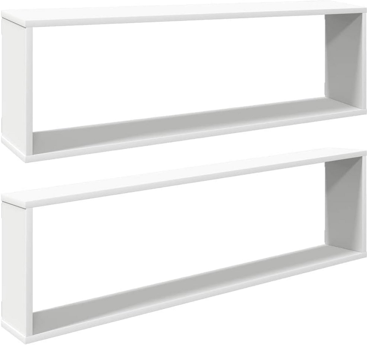 Set van 2 Wandplanken Kubus - Drijvende Planken voor Opslag en Decoratie