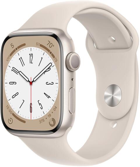 Apple Watch Series 8 45mm GPS Aluminiumgehäuse polarstern Sportarmband polarstern