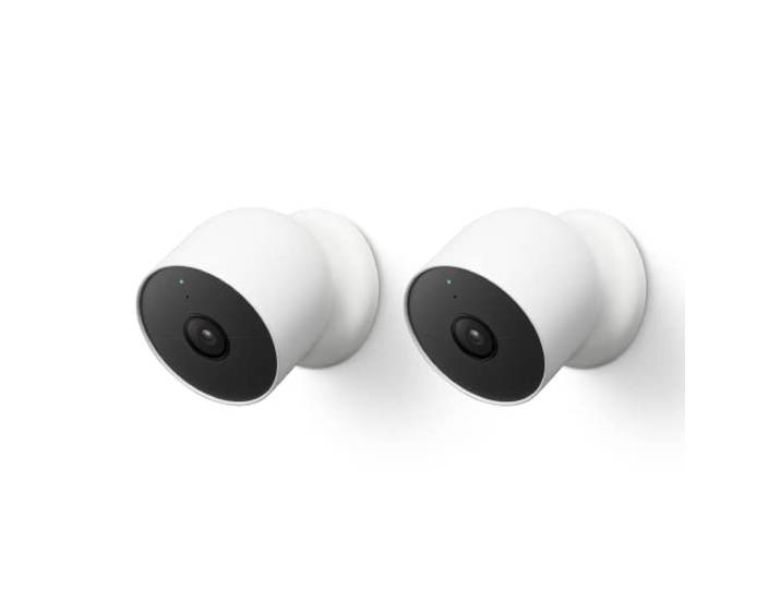 Google Nest Cam-2 Intelligente bewakingscamera voor binnen en buiten, 1080p, G3AL9, Snow, 2 stuks (1 stuks)