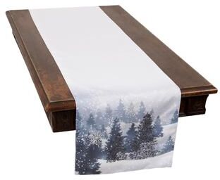 Xia Home Fashions Winter Wonderland Double layer 16 by 36-Inch Christmas Table Runner