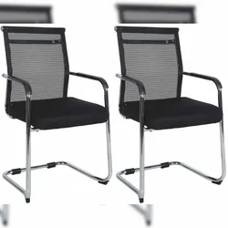 CLP 2er Set Besucherstühle Denny chrom