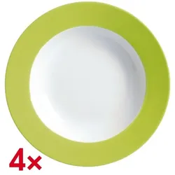Ritzenhoff & Breker 4-teiliges Suppenteller-Set »Doppio« grün, 22x3 cm
