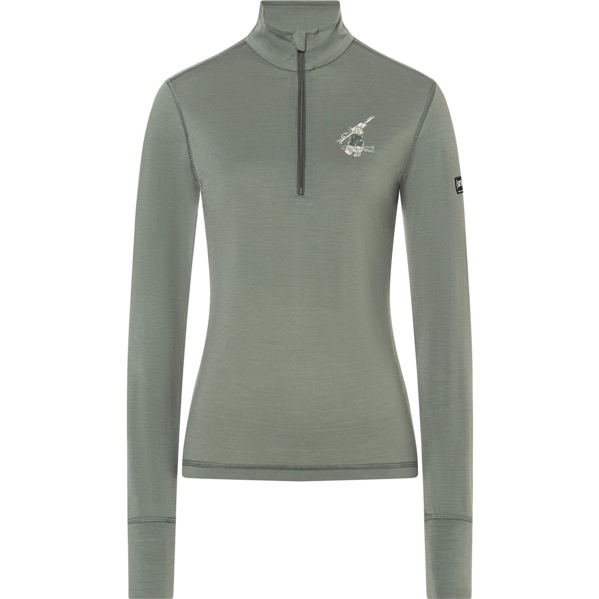 Super.Natural W TUNDRA175 Zip 1/4 Bunny eucalyptus/various (18J) L SNW02627018JL