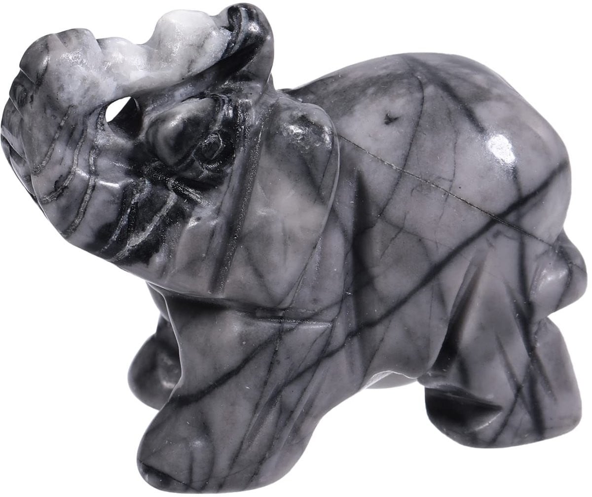 Solidchoice Handgegraveerd Kristallen Olifant Beeldje voor Decoratie 40mm