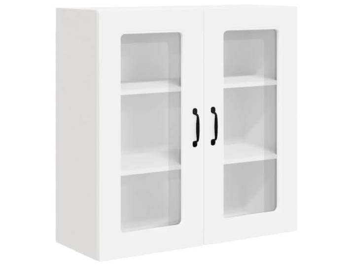 KGHFDVB Küchenschrank 80 x 31 x 80 cm Kalmar Weiß Holzwerkstoff Holzwerkstoff Weiß, 3 Regale und 2 Türen, maximale Belastbarkeit 60 kg, für Küche und Vorratsraum, reichlich Stauraum