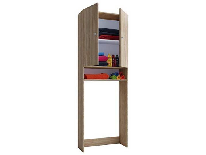 VCM Badmöbel Waschmaschinenschrank Sonoma-Eiche 64x27x182 cm 2 Türen