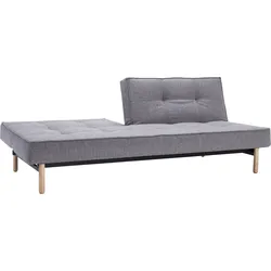 Schlafsofa INNOVATION LIVING TM "Splitback, Schlafsofa, 3-Sitzer, Gästebett", grau, B:210cm H:79cm T:96cm, Fiilzoptik (100% Polyester), Sofas, Schlafsofa, Schlaffunktion, stylisch, komfortabel und bequem, Mehrfunktionssofa