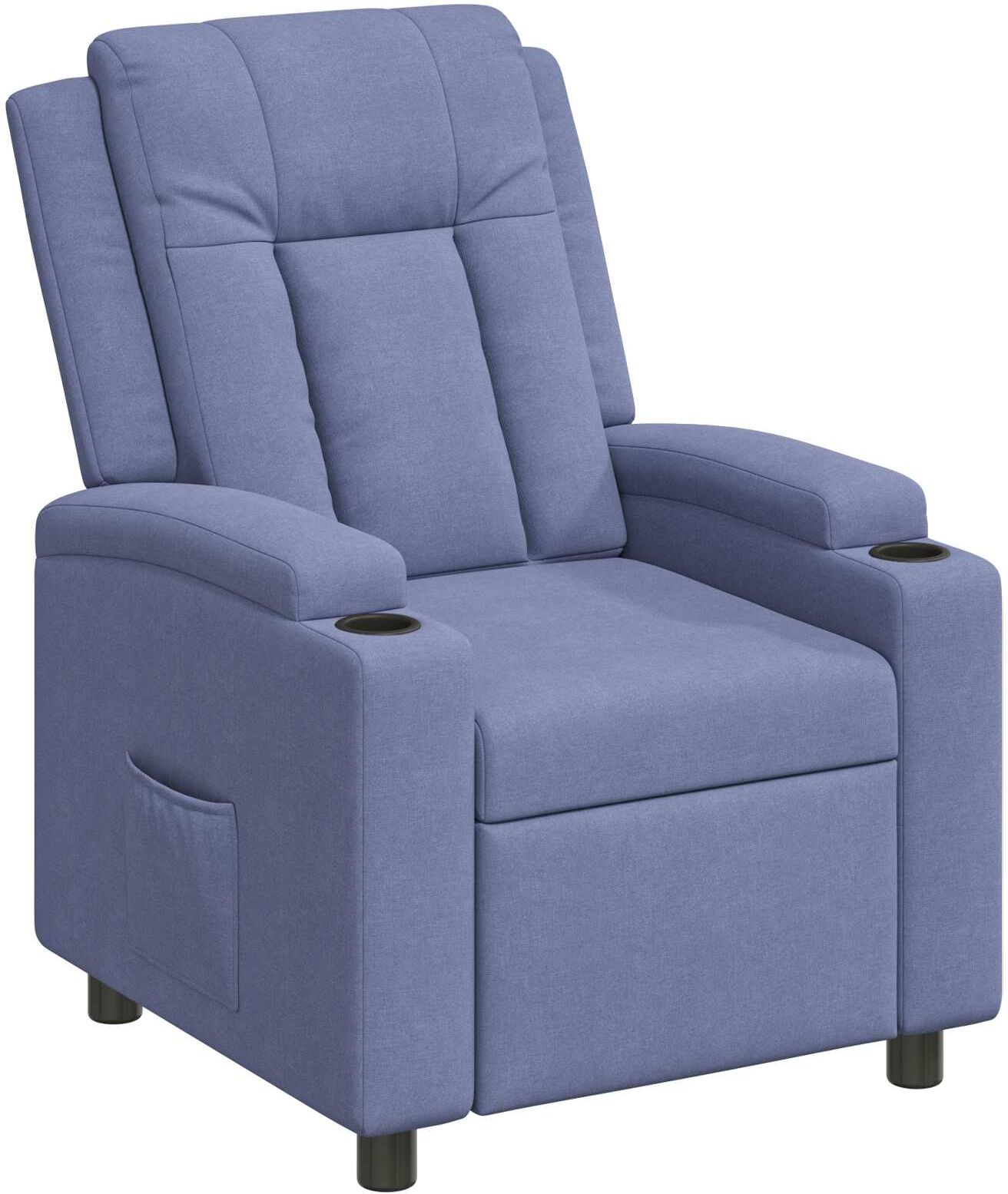 vidaXL Fauteuil inclinable Bleu denim 75 x 95 x 100 cm Tissu