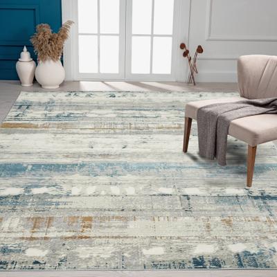 KALATY N Natori Bliss Oasis Blue Contemporary Area Rug