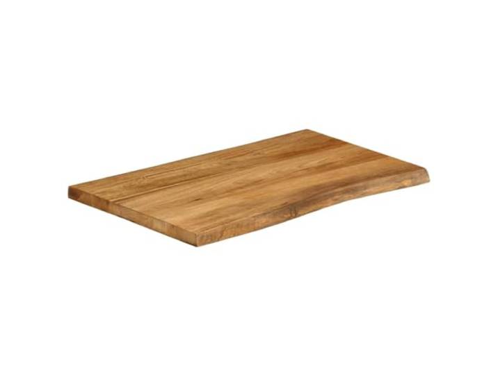 HGPOTUY Tischplatte mit Baumkante 80x60x3,8 cm Massivholz Mango Massives Mangoholz, rustikale Naturkante, vielseitig kombinierbar, leichte Reinigung, Unikat in Farbe und Maserung