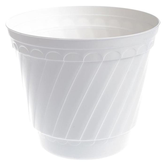 Uniplastex Flowerpot Barok UDB26, plastic, Ø 26 cm, white (26 x 23 cm) (46361340)