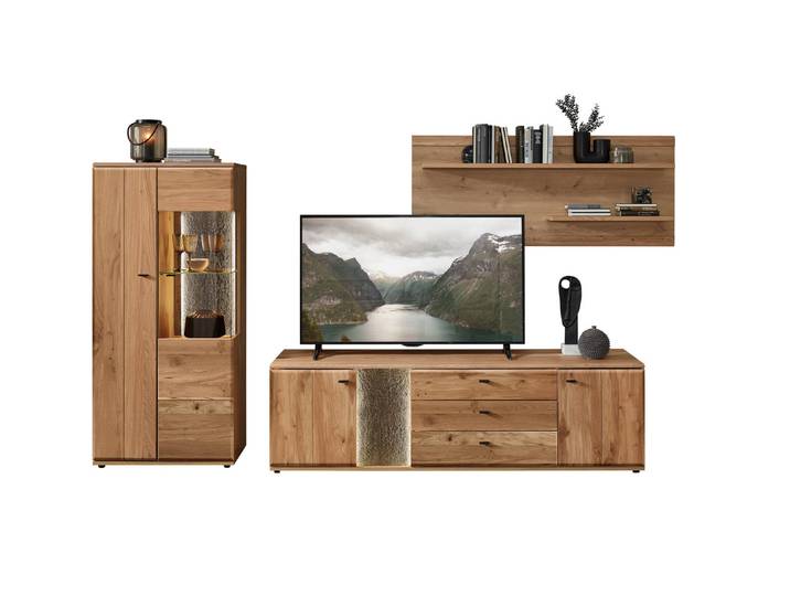 Wohn-Concept Rödemis TV-Wohnlösung Wildeiche Bianco