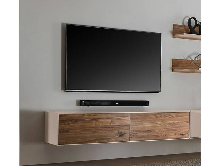 Hängeelement 180cm 'Locarno II' Nussbaum massiv & MDF creme
