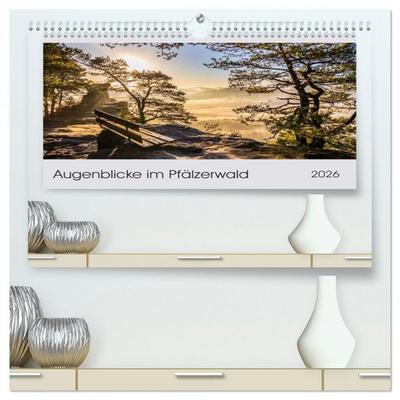 Augenblicke im Pfälzerwald (hochwertiger Premium Wandkalender 2026 DIN A2 quer), Kunstdruck in Hochglanz