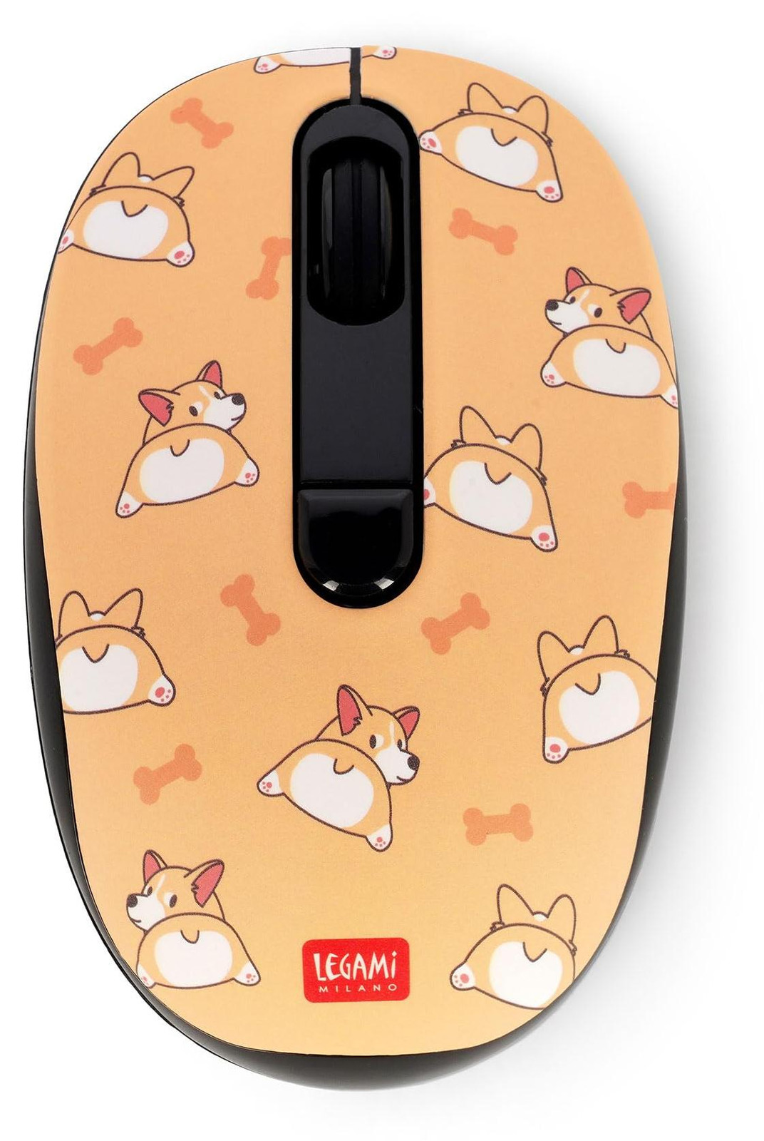 Legami Draadloze Muis met USB-ontvanger en Corgi-design, 3 Snelheidsstanden