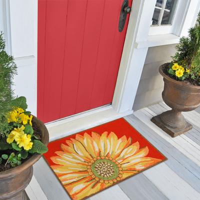 Liora Manne Lush Decor Frontporch Sunflower Indoor/Outdoor Mat